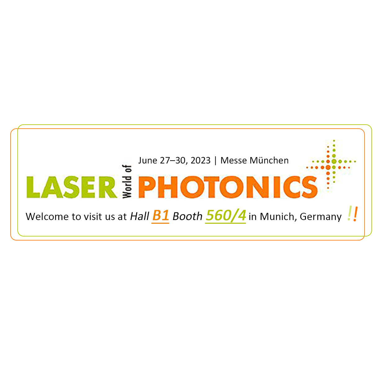 VY will attend Fair -- Laser World of Photonics 2023