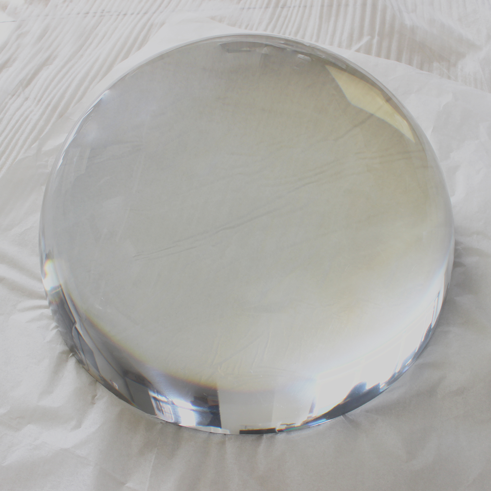 Changchun customized size optical glass diameter 380mm half ball lens