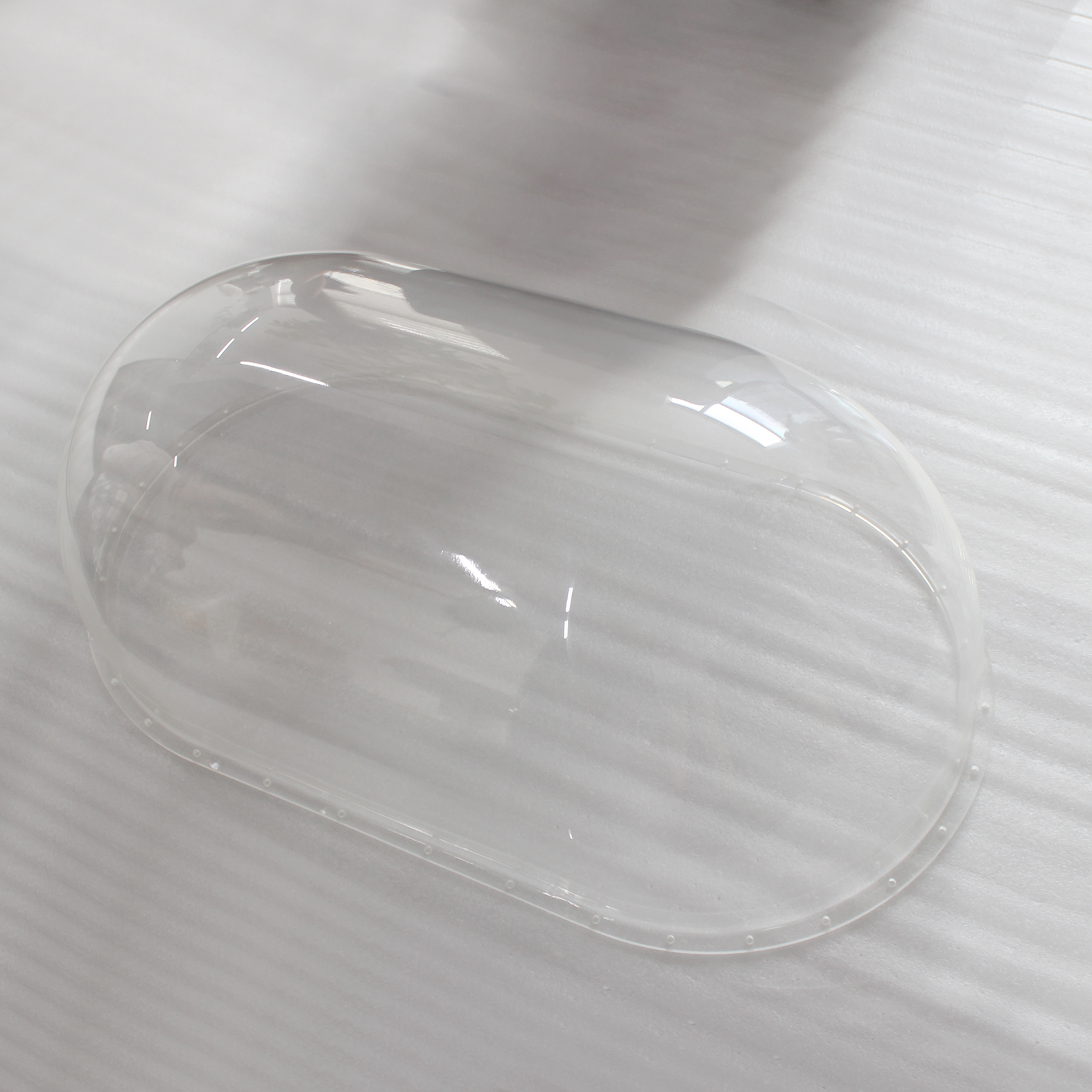 Custom Made Transparent Plastic Hemispherical Half Ball Shape Cover Acrylic Dome with Flange