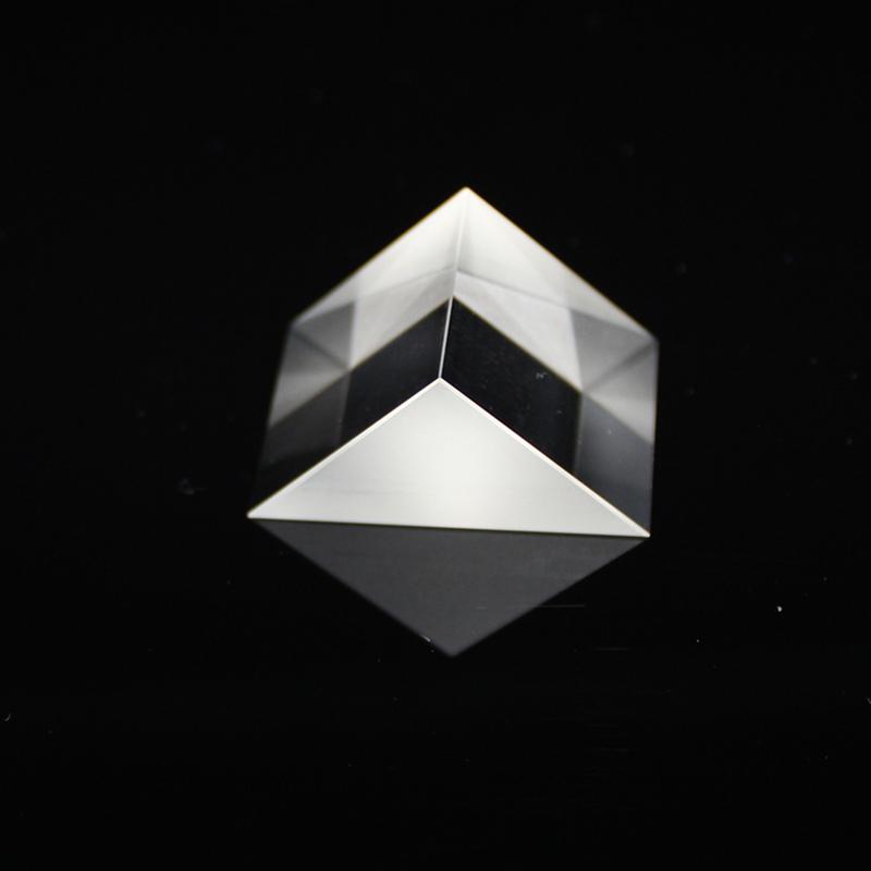 25.4x25.4x25.4mm K9 Optical Glass Right Angle Inner Reflecting Triangular Prism 
